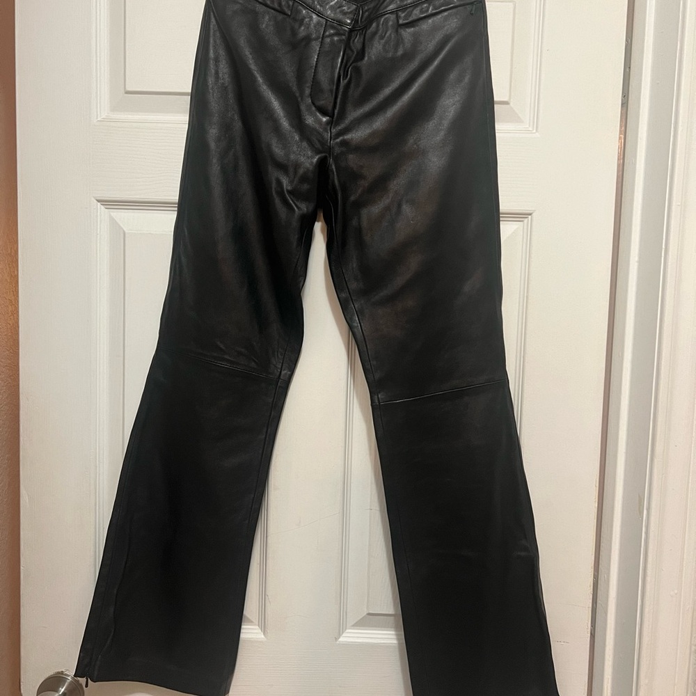 Tommy Hilfiger Black Leather Pants